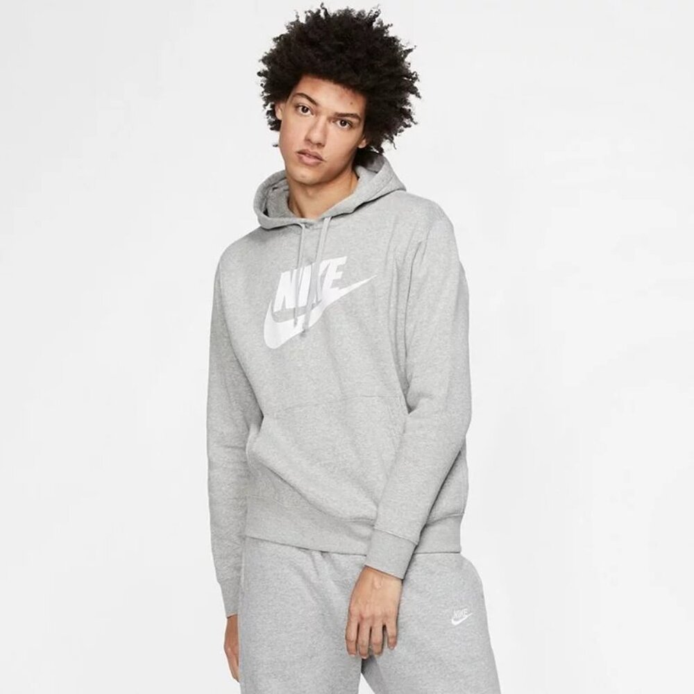 Nike Men's Sportswear Club Pullover Activewear Size M Hoodie Comfort‎ Cozy Gray